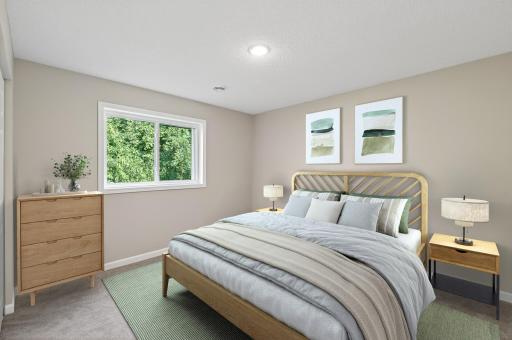 Bedroom #2. Image has been virtually staged.