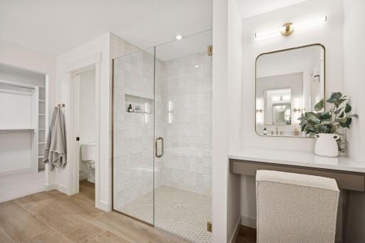 Primary Bath with Make Up Area