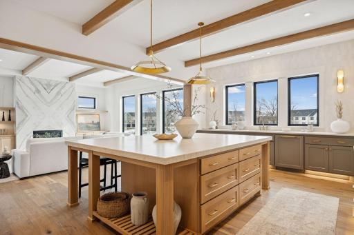 Kitchen View into Great Room