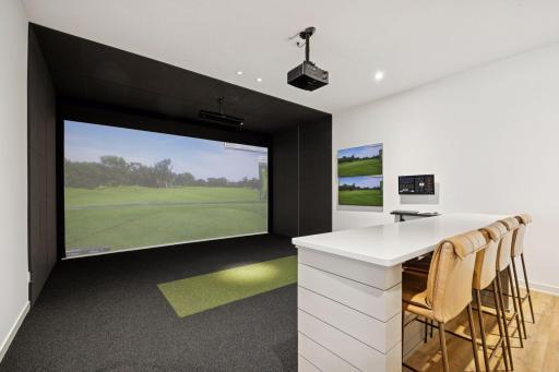 Multi Media Room with Golf Simulator