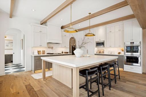 Gourmet Kitchen with Cabinet Paneled Fridge