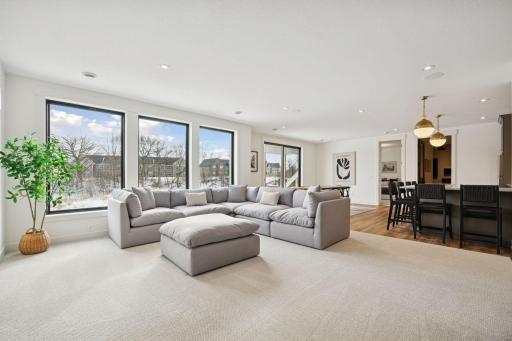 Lower Level View into Game Area with Bar