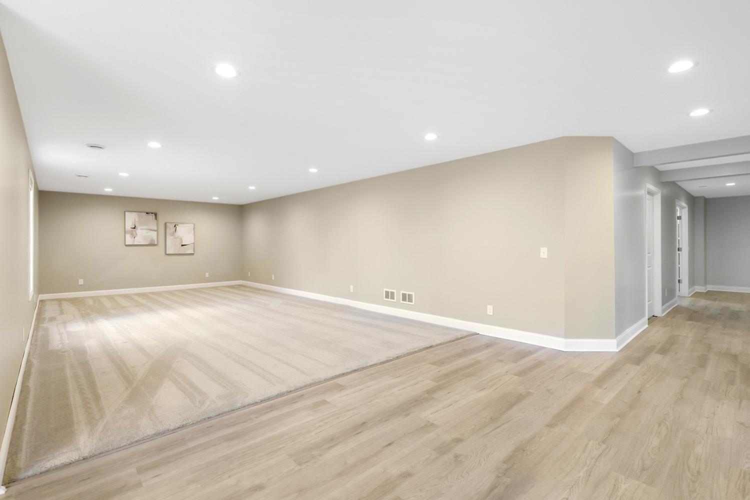 Newly finished basement