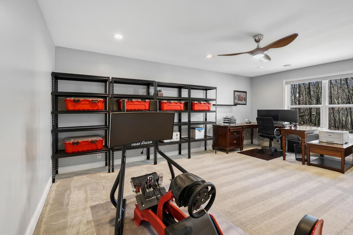 Large lower level bedroom with large bright window for tons of natural light