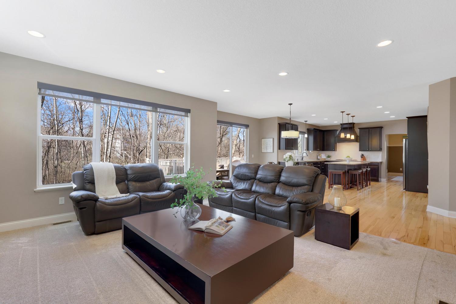 Large main level living room
