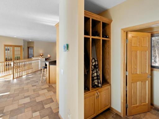 Built-in storage located by garage entrance