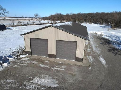 Pole shed is fully equipped with heat and central a/c
