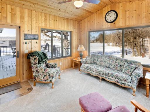 Enjoy 360 degree views in this beautiful 4 season porch
