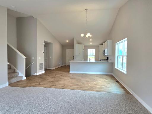 This is a photo of the actual home for sale. Notice how bright and airy the home is.