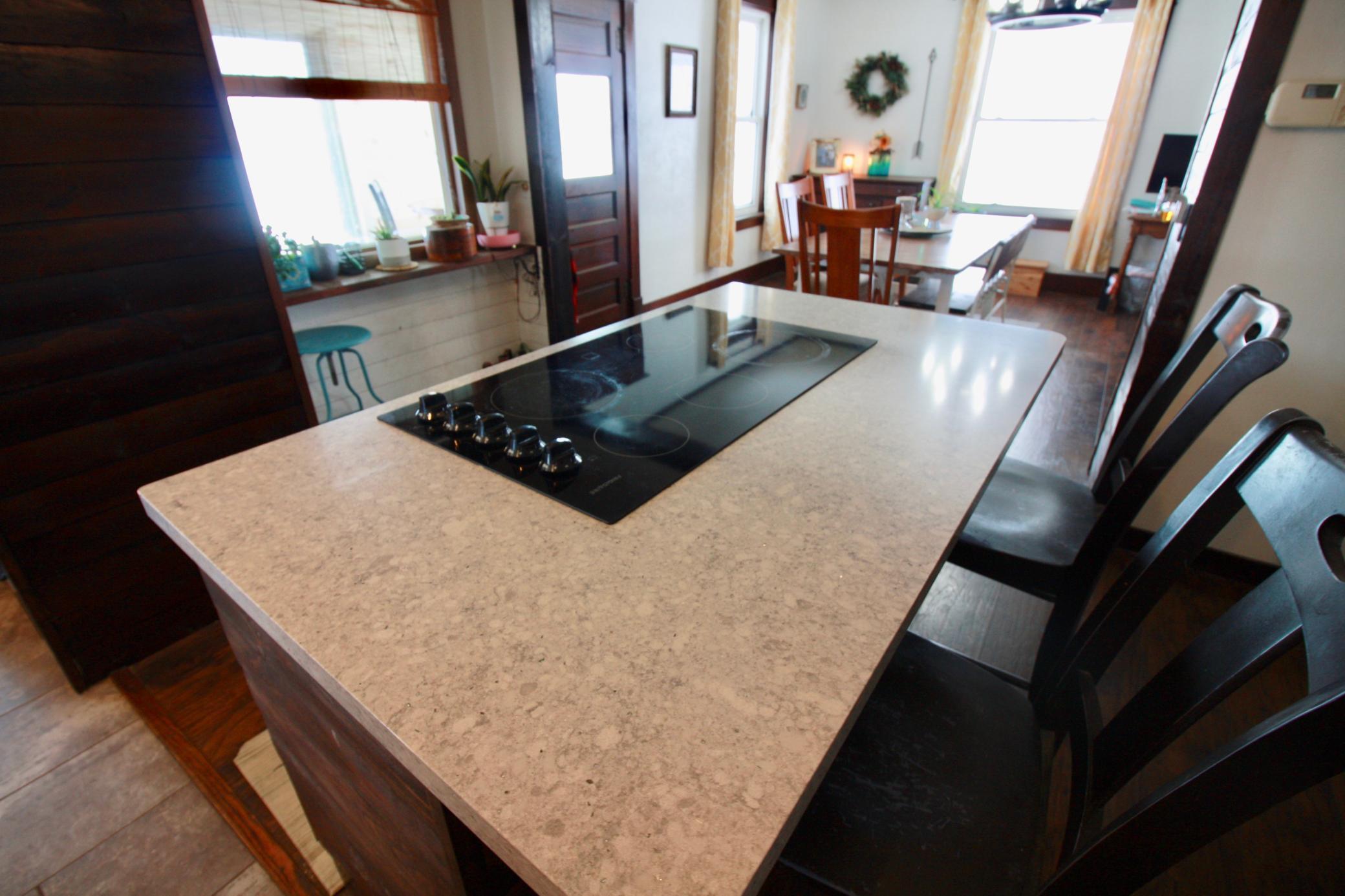 Corian countertop island