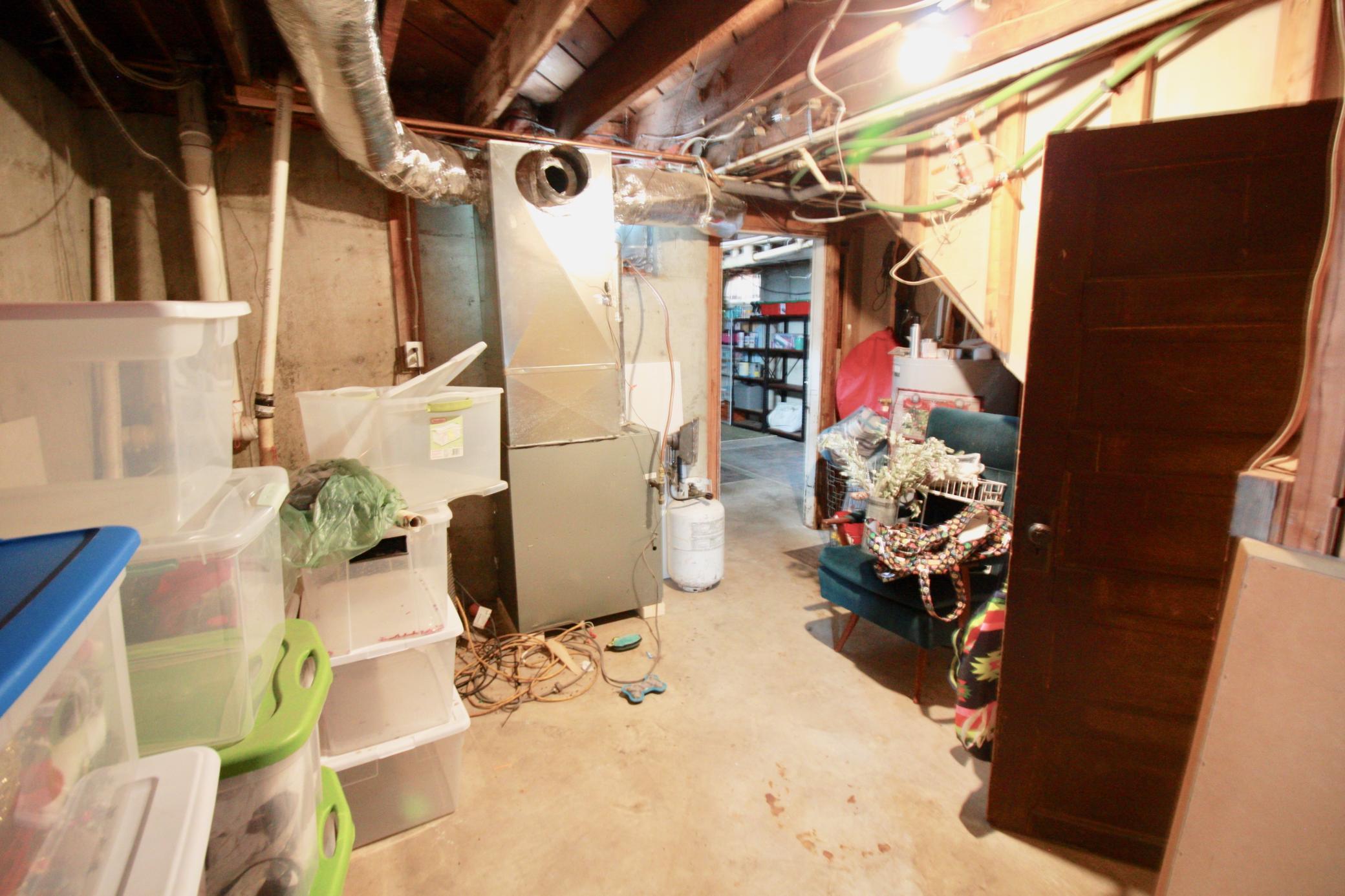 Basement furnace room