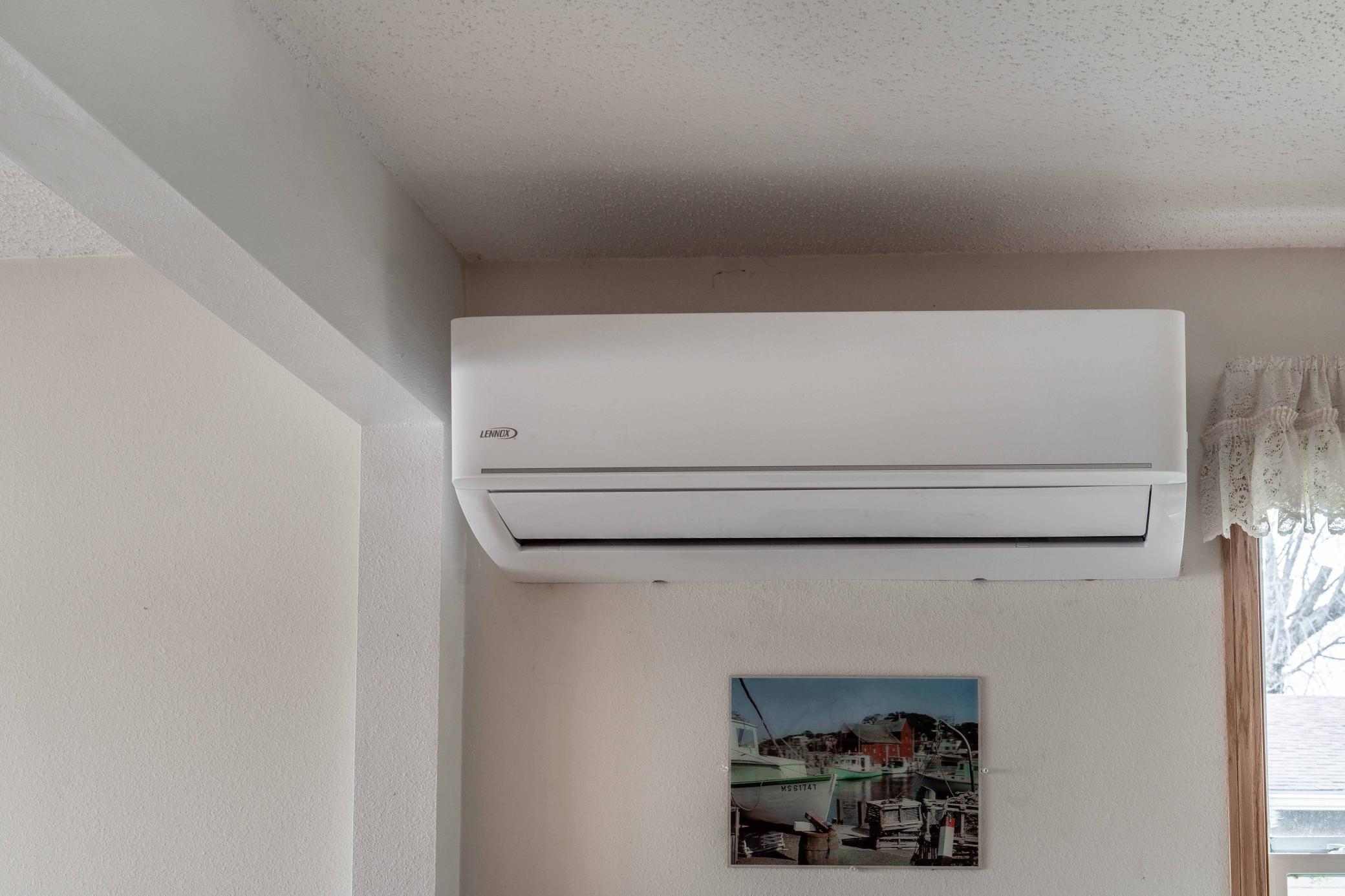 This newer mini-split keeps the house nice and cool in the summer!