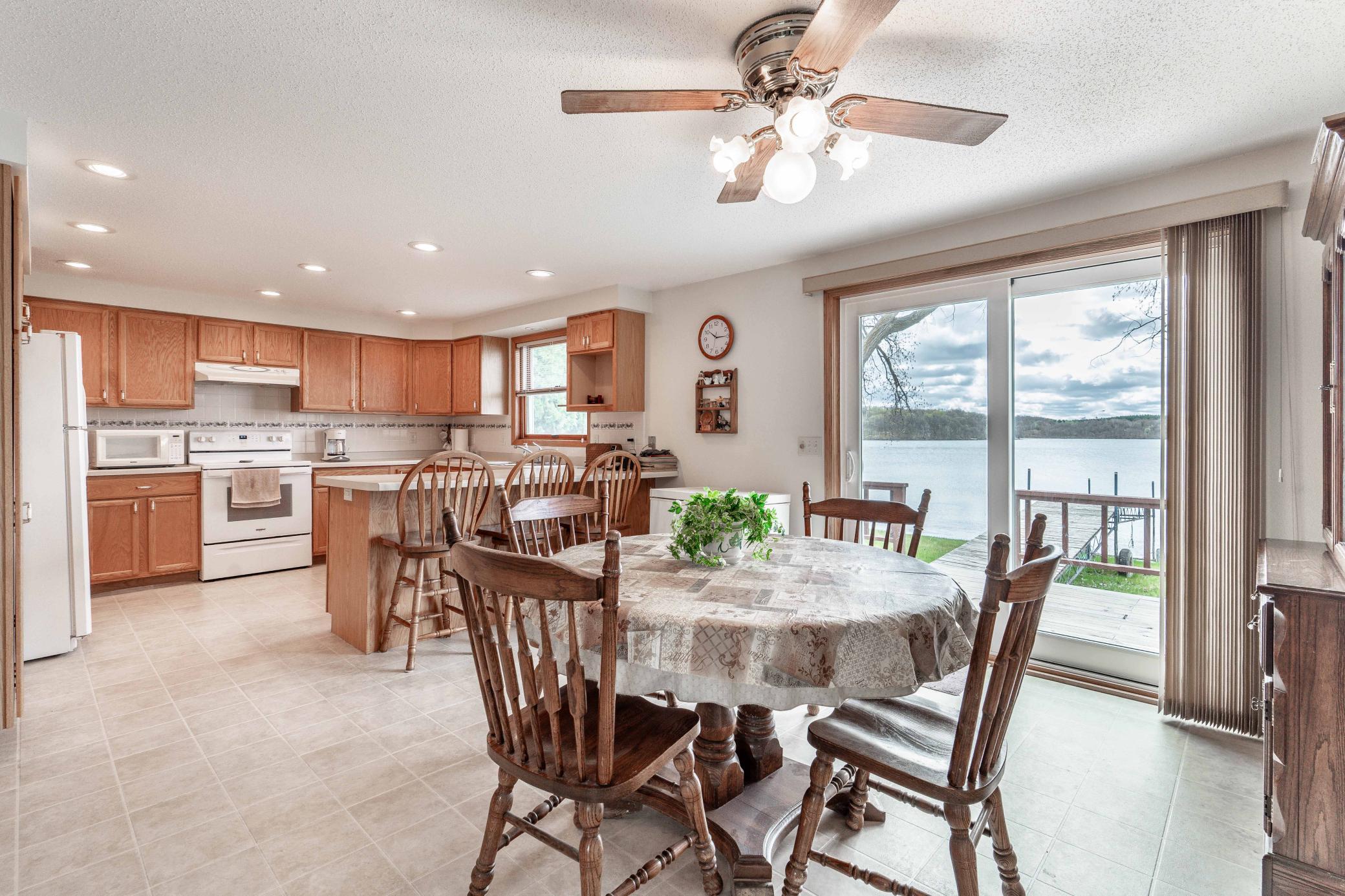 More fantastic views of the lake from the dining room!