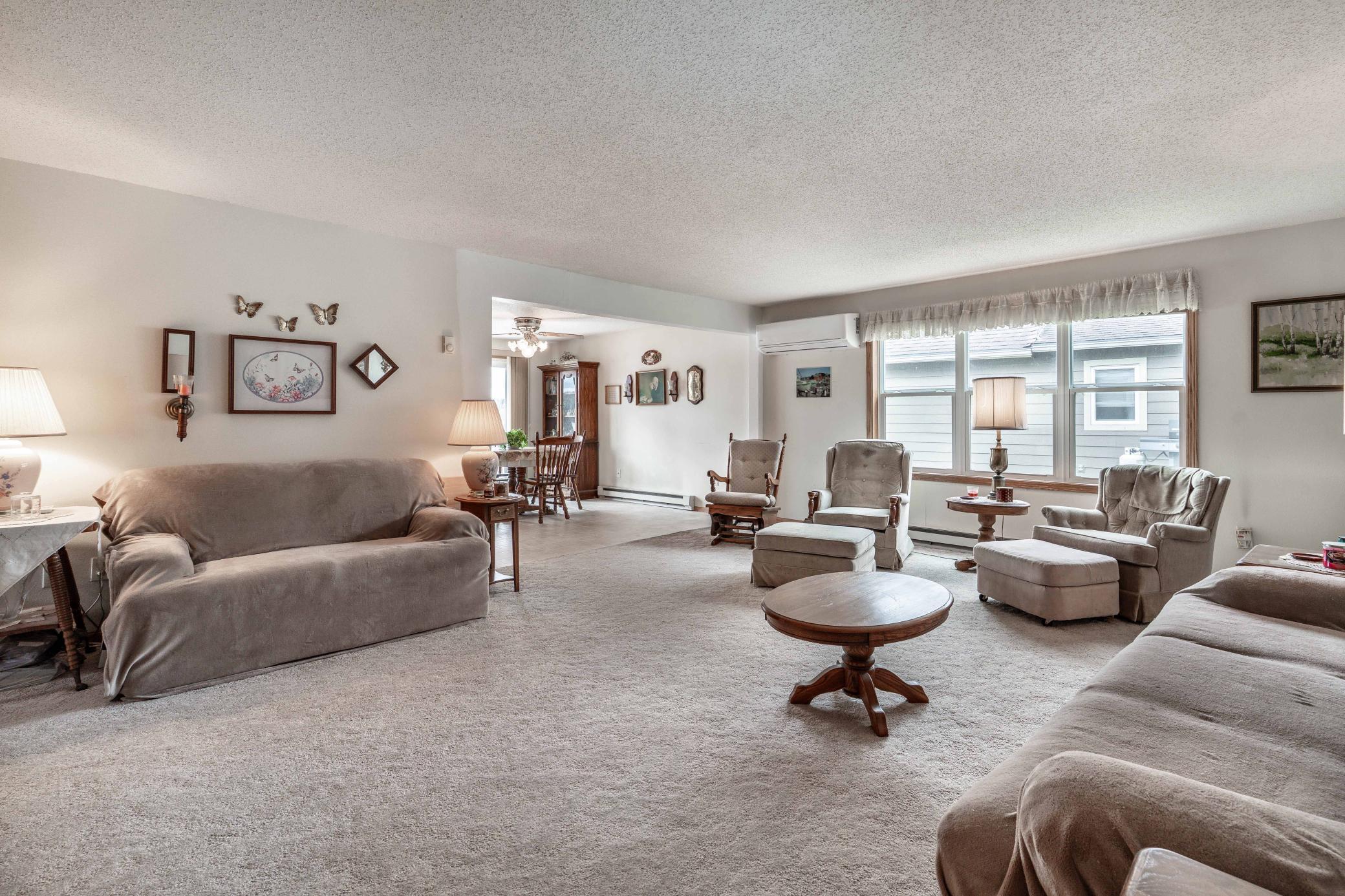 Lots of windows bring in natural light throughout the home.