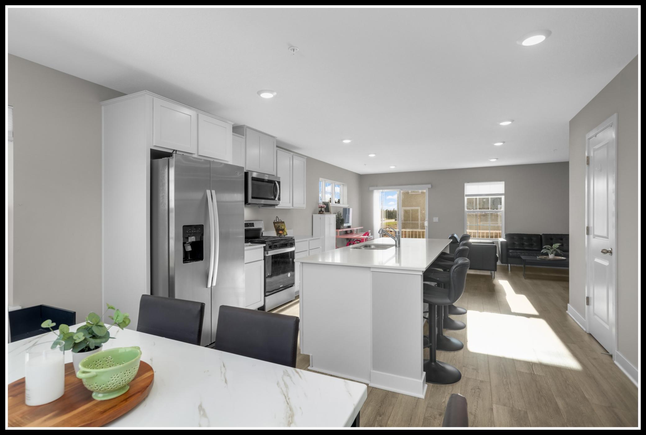 Dining room opens to the kitchen