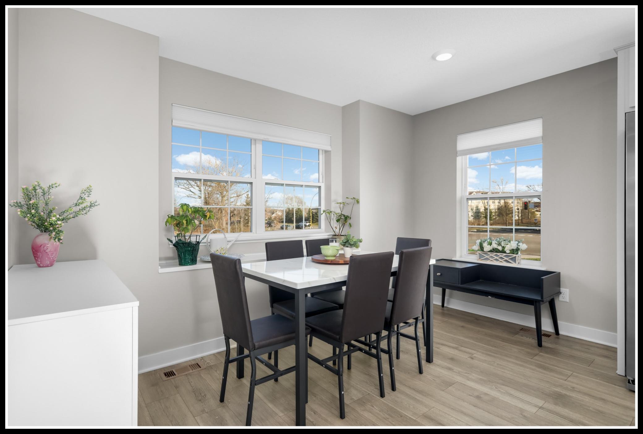Informal dining area with lots of daylight