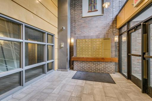 Main lobby of the building where you get your mail.