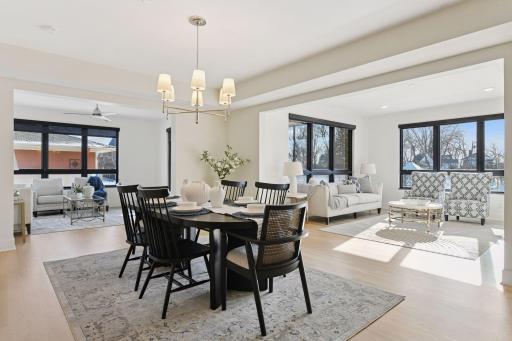 Informal dining space right off the kitchen with great natural light.