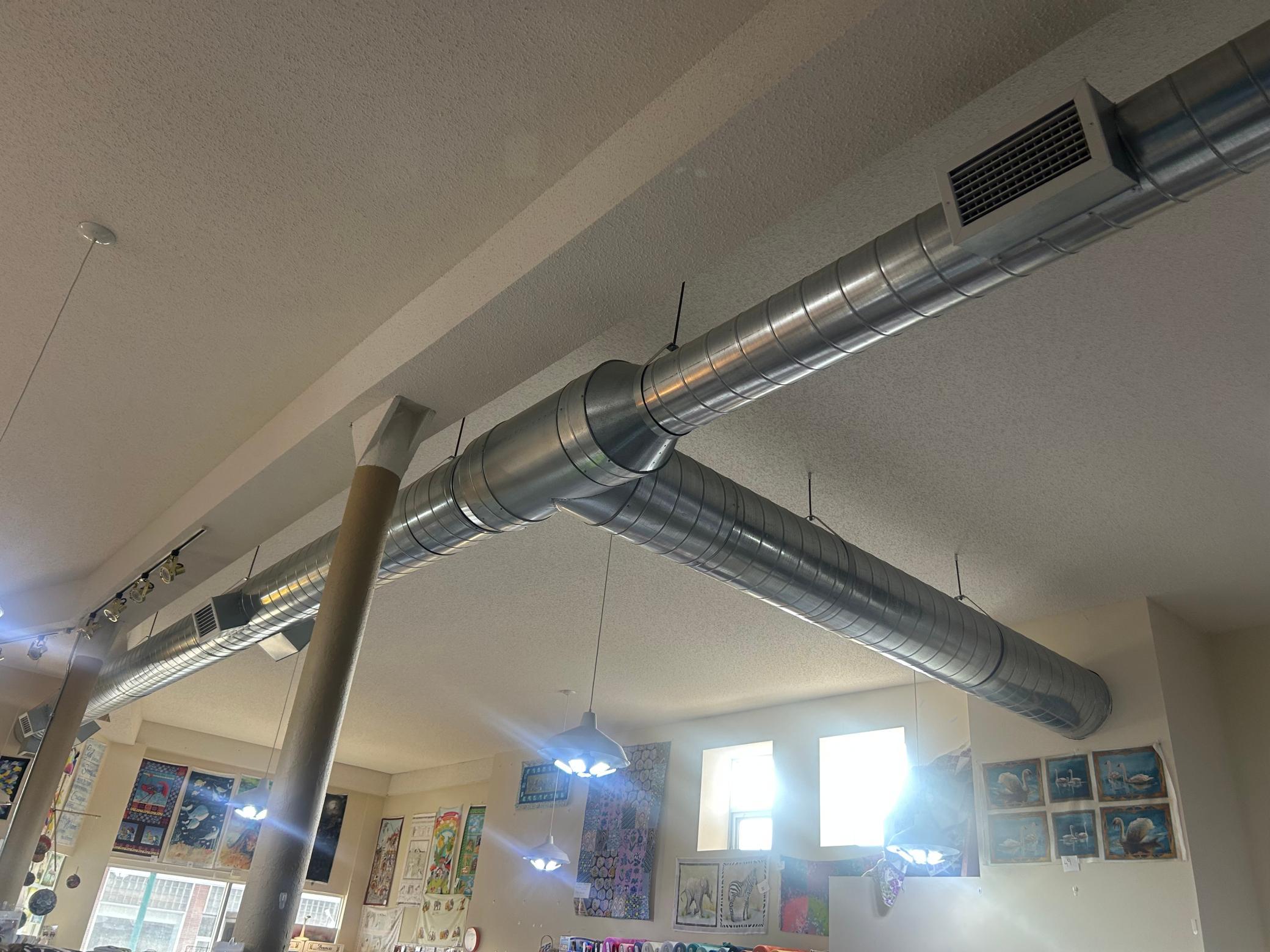 This is main level view of the duct work updated in 2009.
