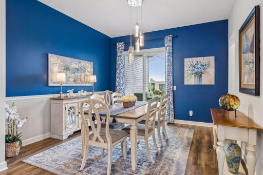 Step out the door from the dining room...