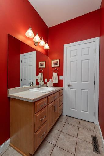 Main floor full bathroom with skylight