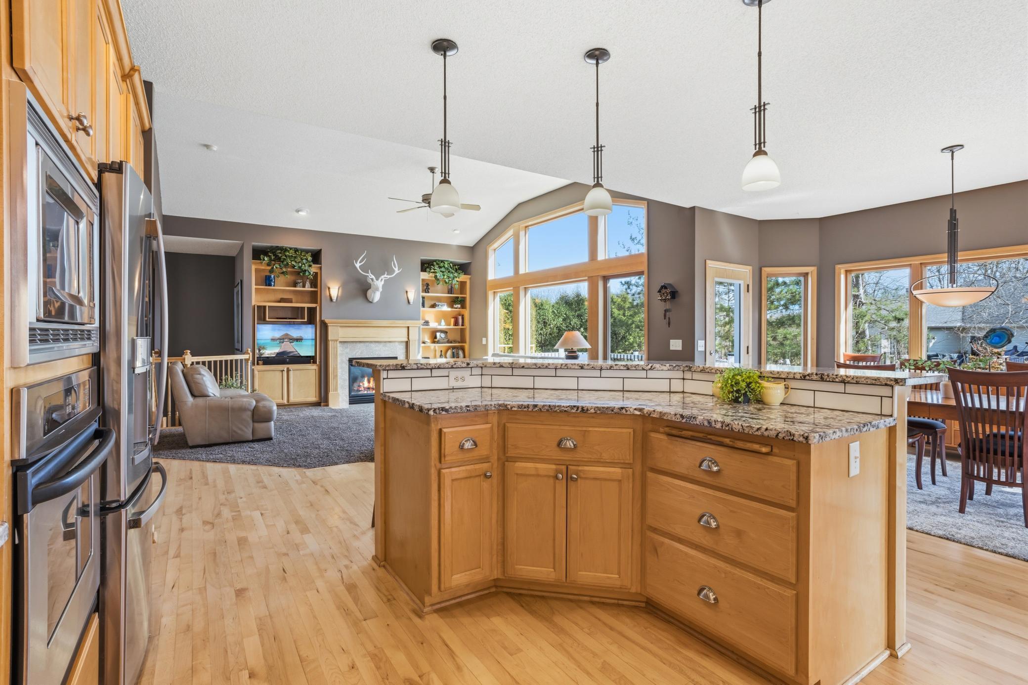 Never feel left out and stuck in the kitchen again! This is truly the heart of the home.