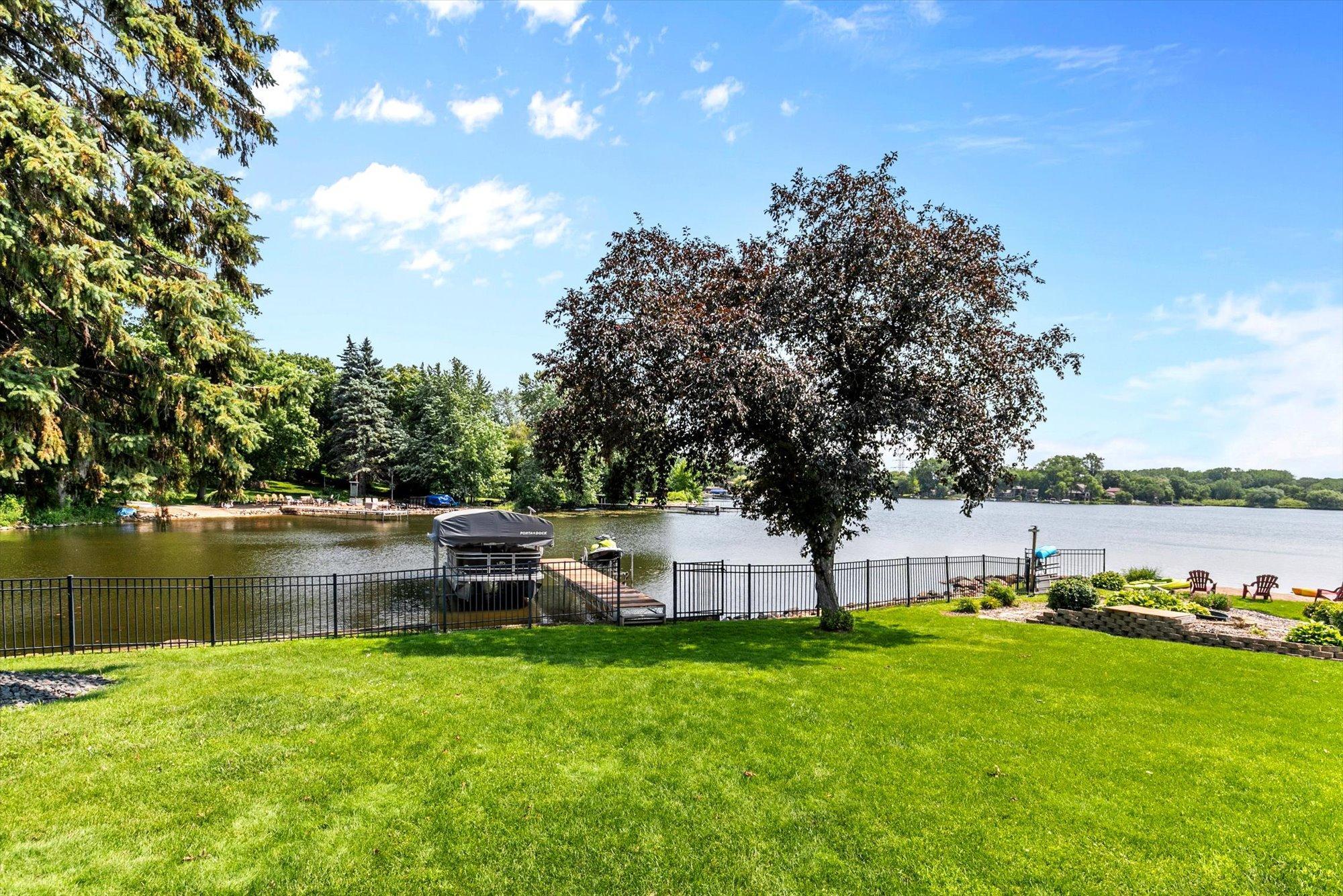 View from deck/ the dock is channel side offering clear view to full lake.