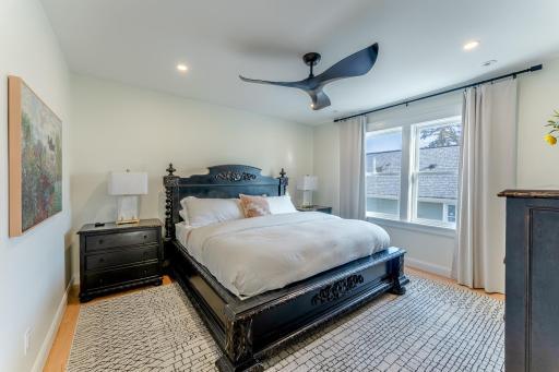 A primary suite designed to slow things down at the end of the day.