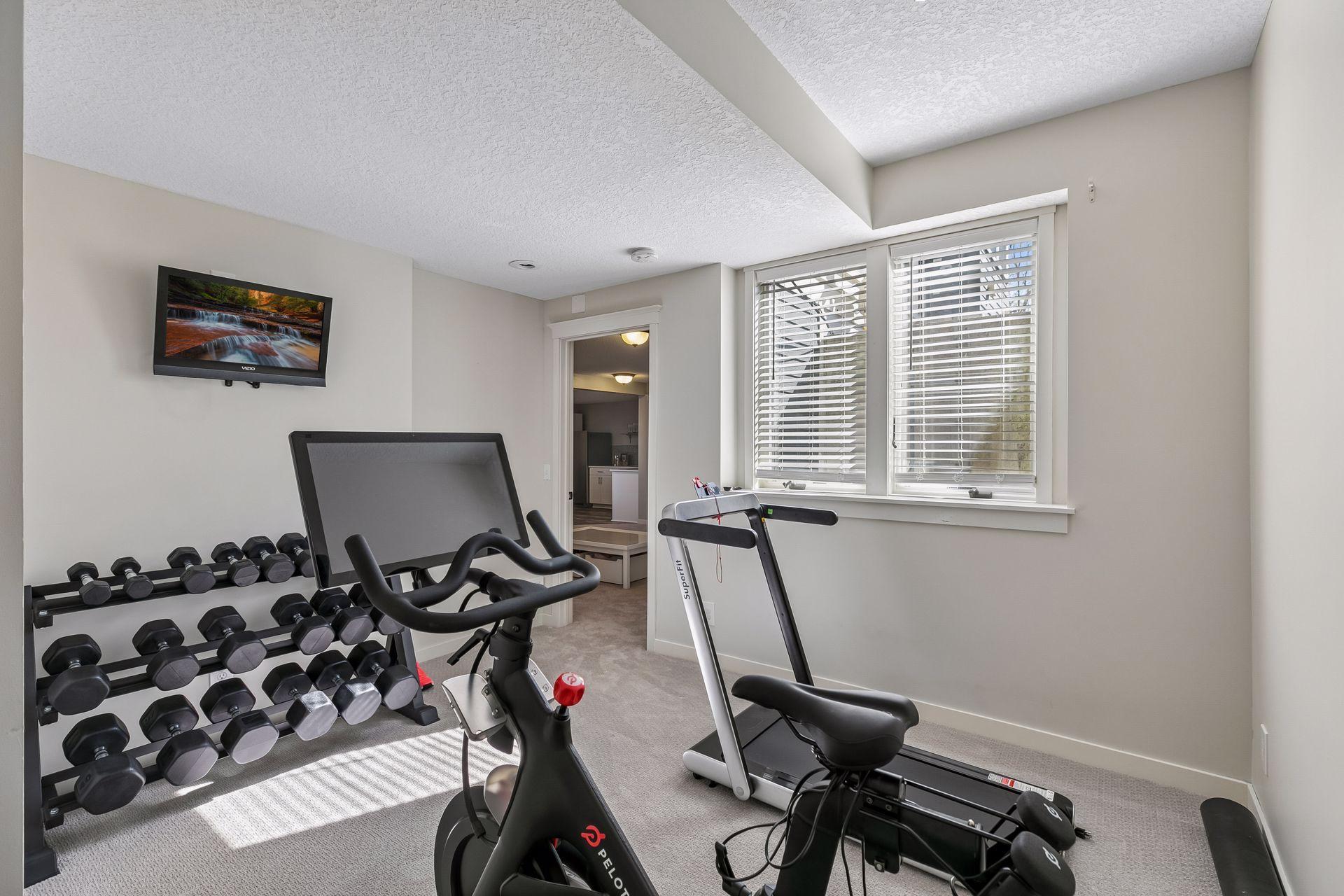 Bedroom #4 being used as an Exercise Room