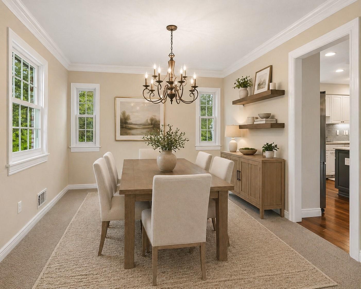 Virtually Staged Dining Room