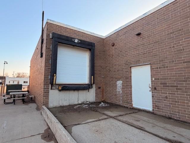 Loading dock in rear