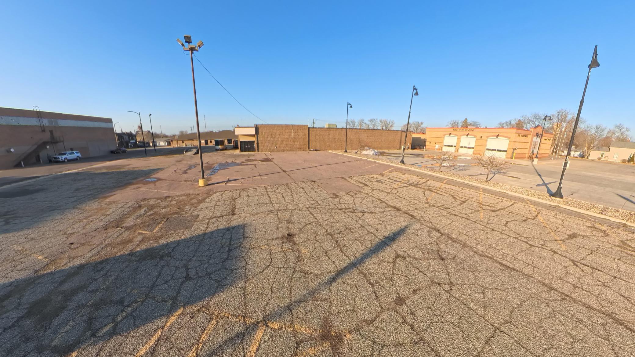 Large parking lot