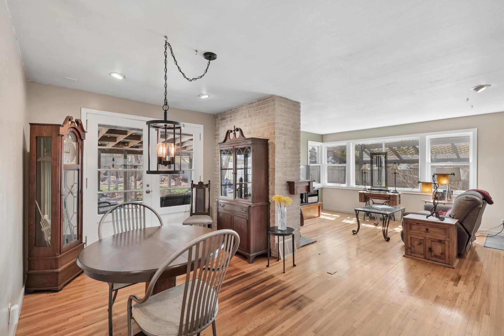 The informal dining area. You eat your delicious meals here with your family and friends. Make your grocery list and to do lists at the table. The dining area has become the soul center of the home.