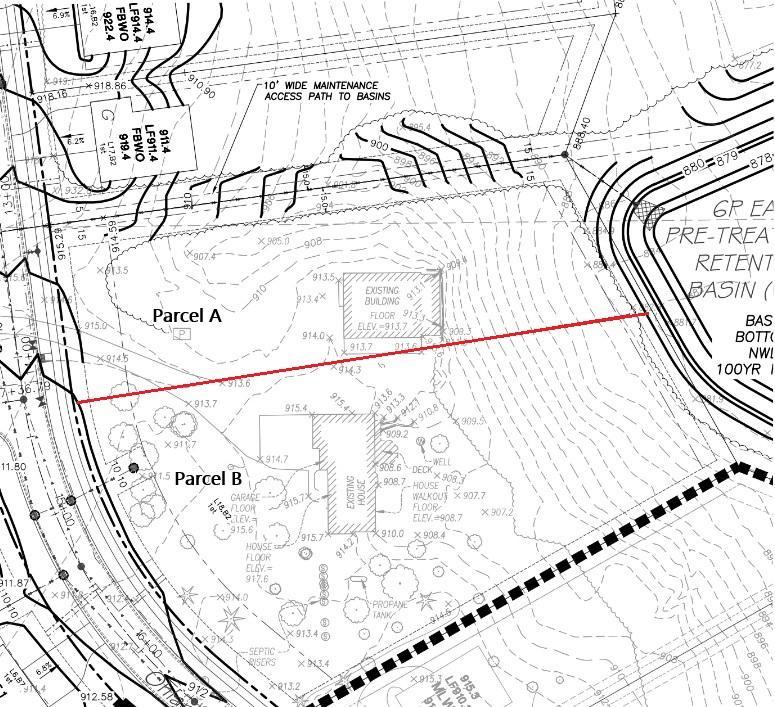 Lot split Parcel B $750.000 but can purchase A additionally