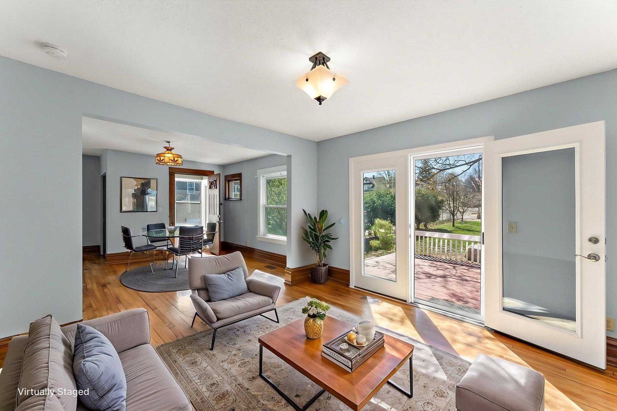 Living Room virtually staged