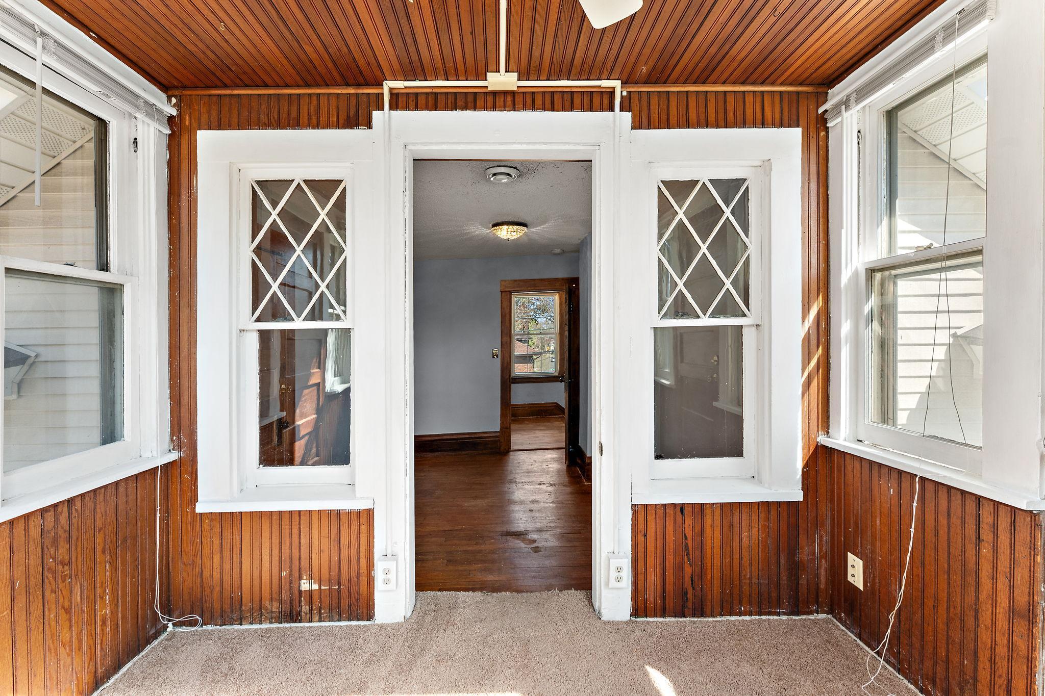 View from the Sunroom into the Middle Bedroom