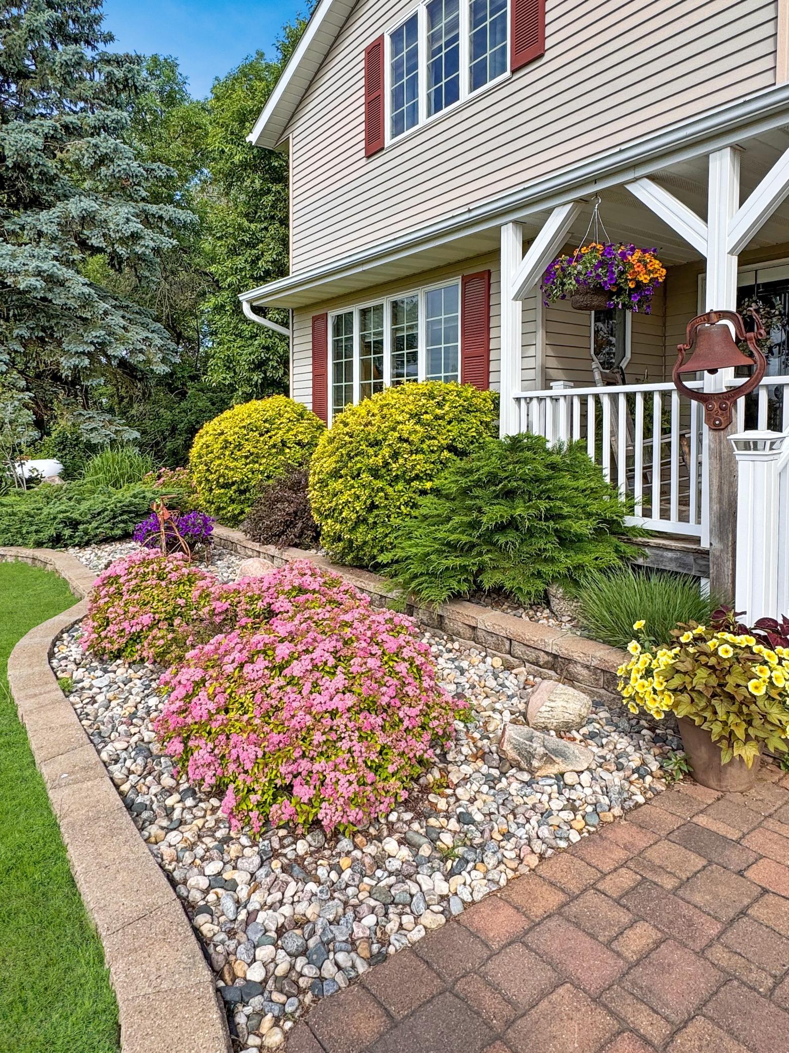 Acreage is fully professionally landscaped