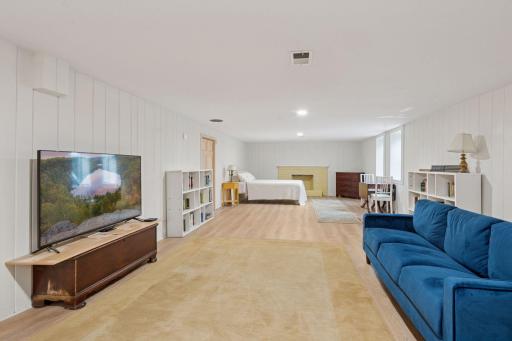 40x15 lower level family room with egress windows