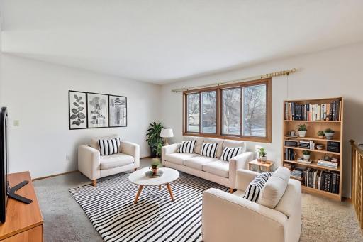 Virtually staged living room