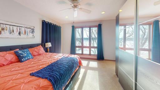 Lake views and walkout access to private deck