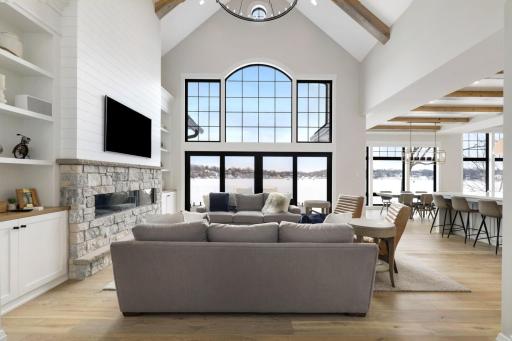 Vaulted great room - previously built home