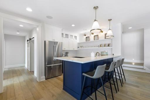 Lower level wet bar - previously built home