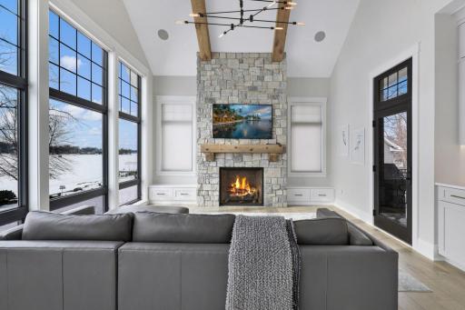 Vaulted 4 season porch - previously built home with vaulted hearth room