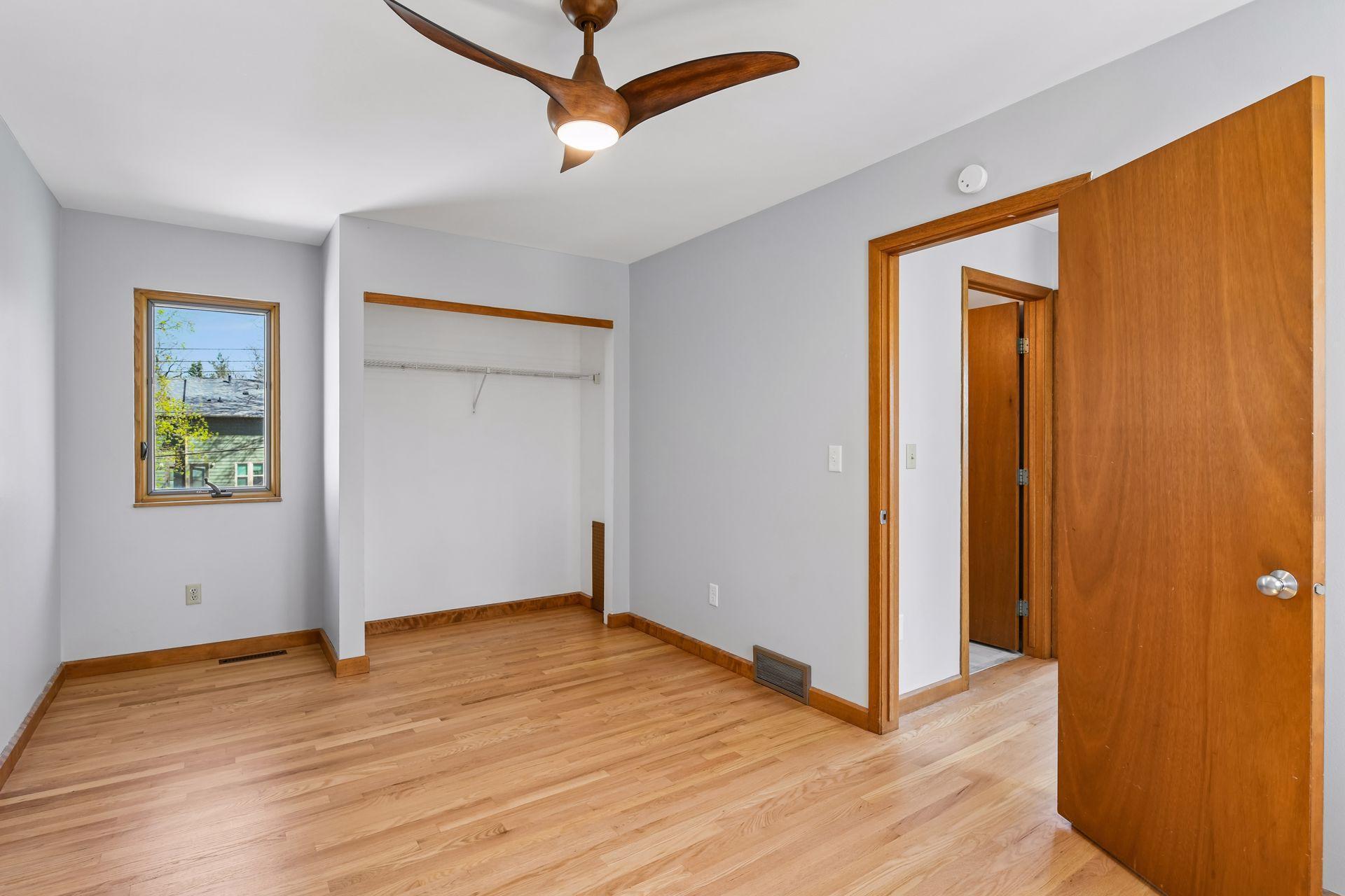 Upper level bedroom 2 showing closet space