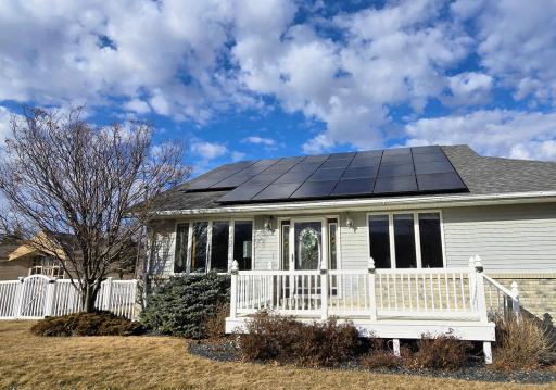 Front maintenance free composite front deck & energy saving solar panels