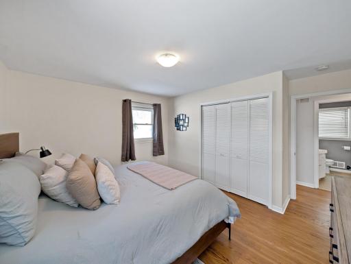 Primary bedroom features a large closet!