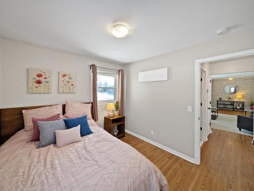 Second bedroom features lots of wall space for your personal touch!