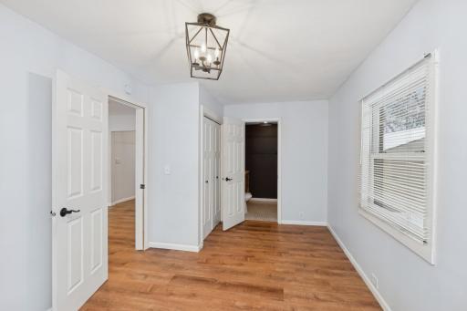Primary bedroom with attached bathroom