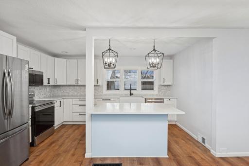 Bright kitchen with lots of light and updates