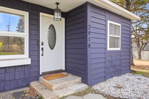 Fresh paint provides welcoming front door